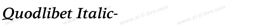 Quodlibet Italic字体转换